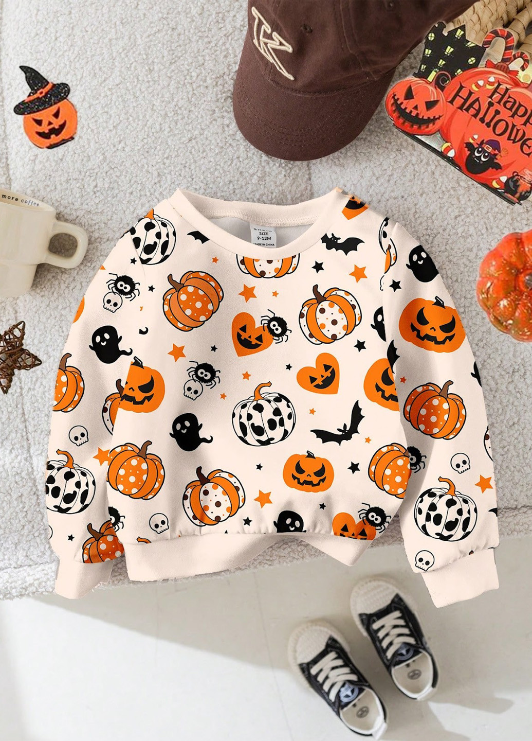 SHEIN свитшот рисунок белый кэжуал полиэстер