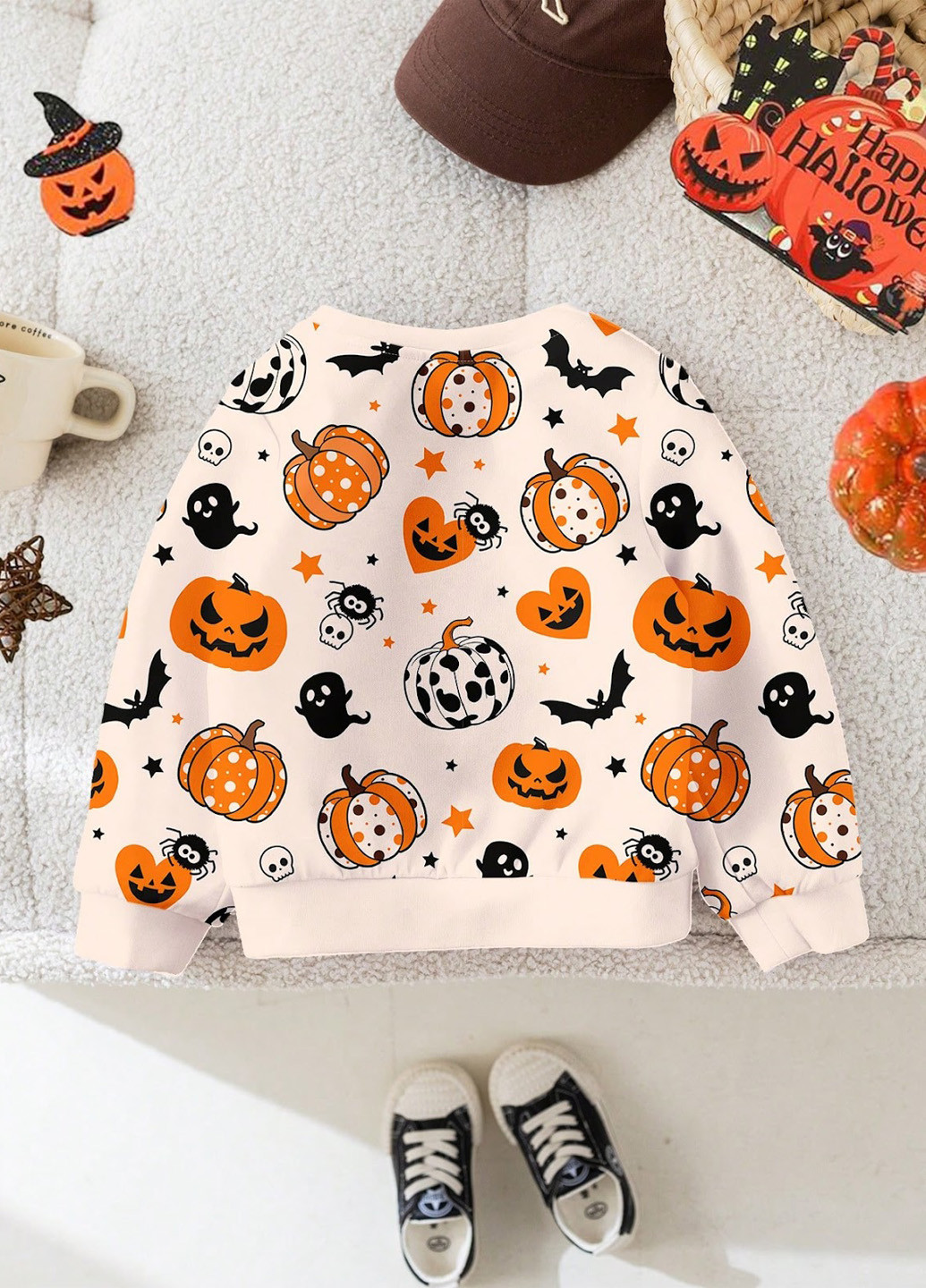 SHEIN свитшот рисунок белый кэжуал полиэстер