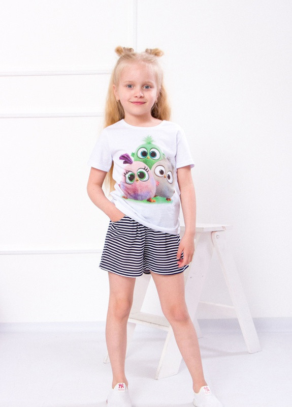 Шорти для дівчинки з принтом та кишенями (p-5945) Носи своє (253182638)