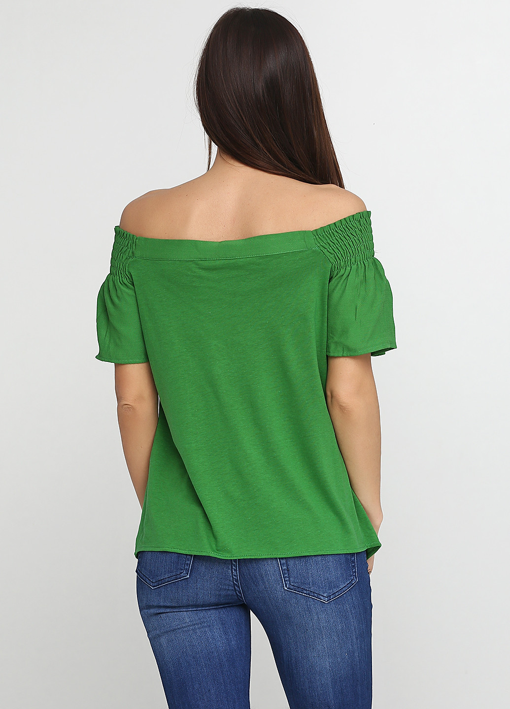 Зелена літня блуза Massimo Dutti