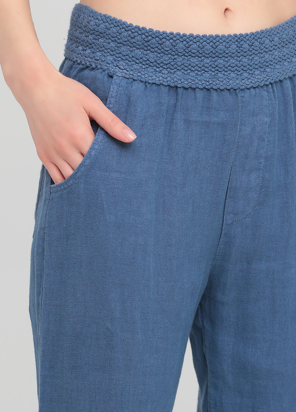 Синие кэжуал демисезонные брюки Bebe Plus