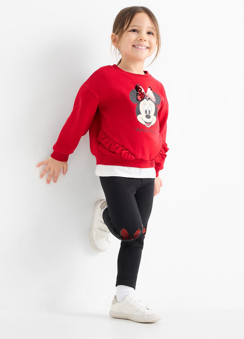 Черные зимние леггинсы C&A