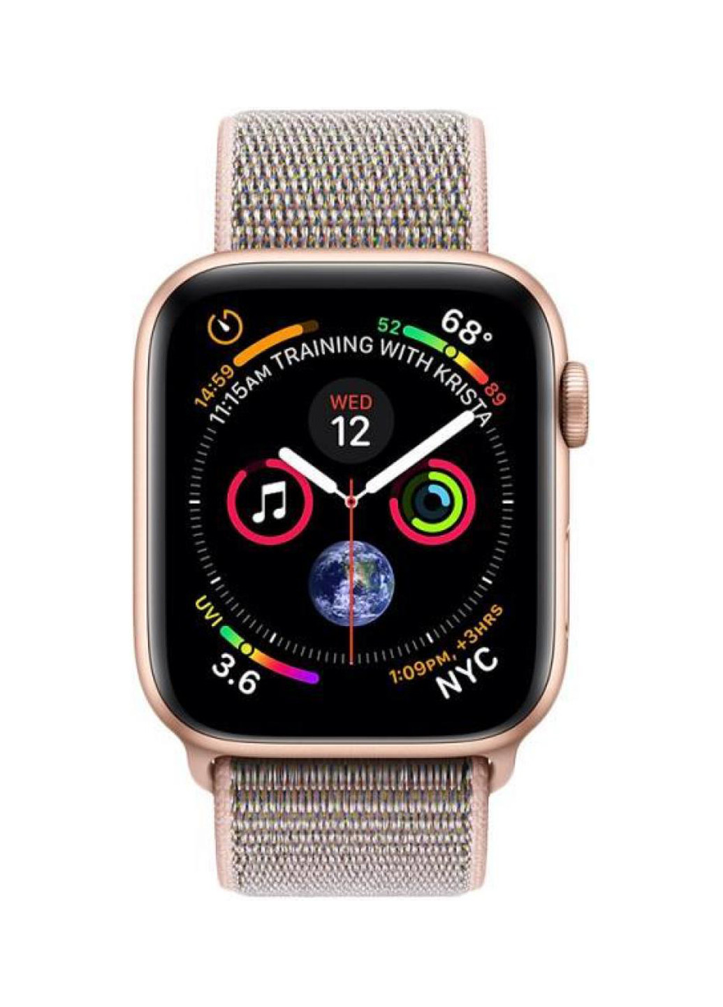  Watch Series 4 GPS, 44mm Gold Aluminium Case with Pink Sand Sport Loop Apple series 4 gps, 44mm (mu6g2ua/a) (133807424)