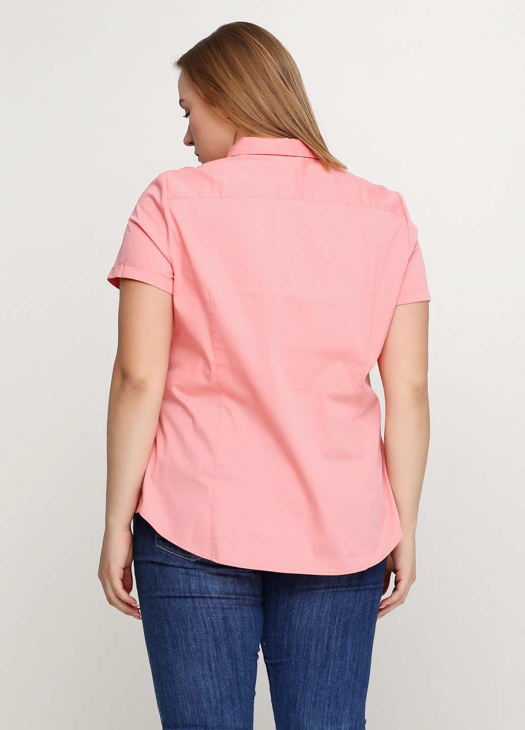 Розовая кэжуал рубашка однотонная S.Oliver