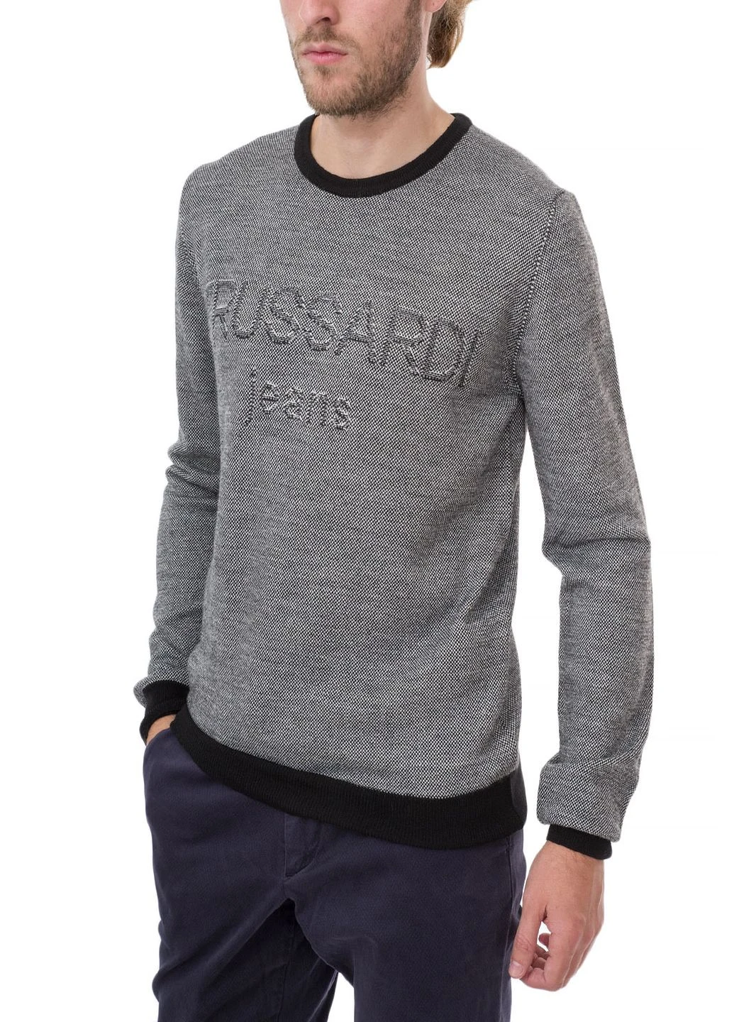 Серый зимний джемпер Trussardi Jeans