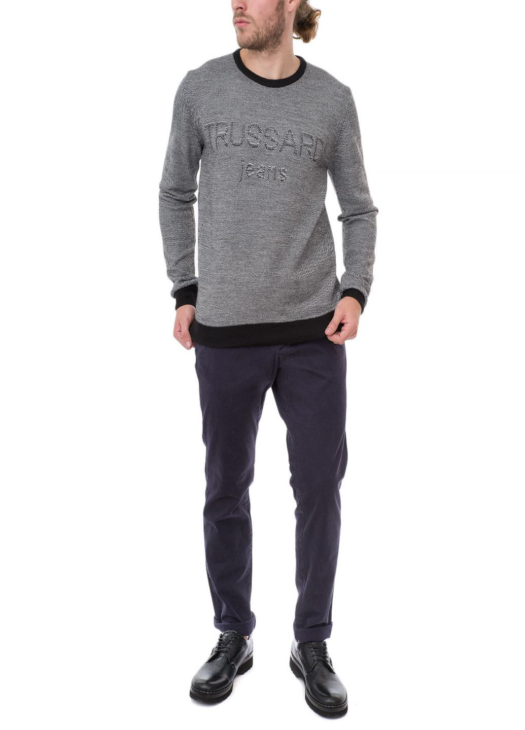 Серый зимний джемпер Trussardi Jeans
