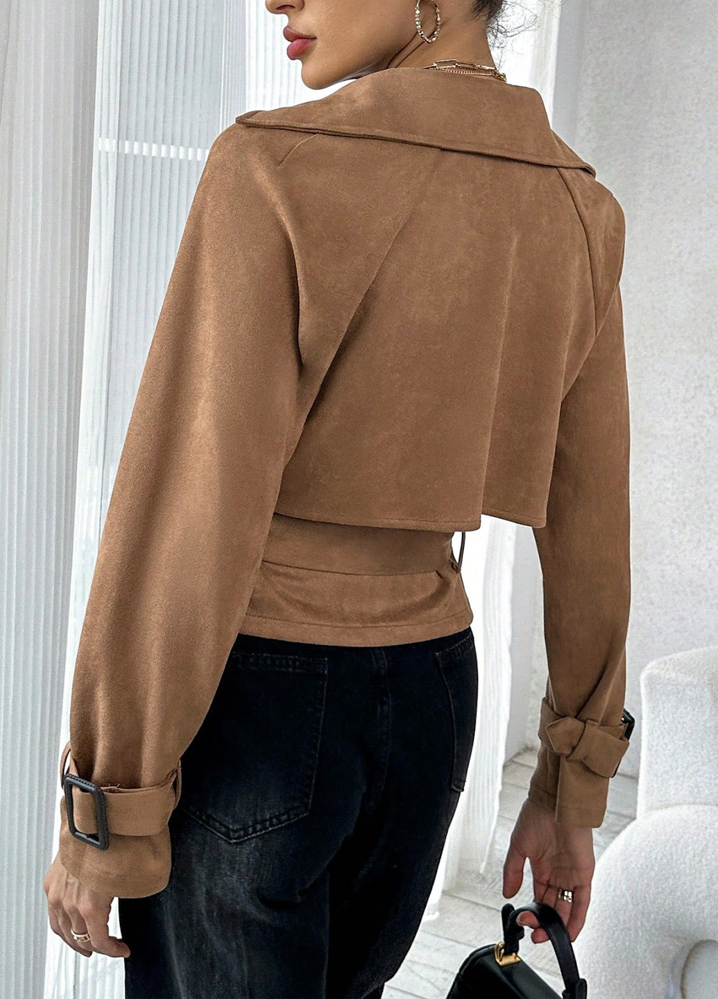 Оливкова (хакі) демісезонна куртка SHEIN