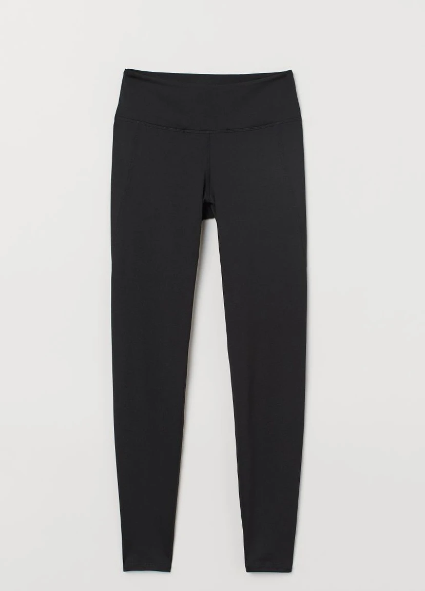 Черные летние спортивные леггинсы shaping H&M