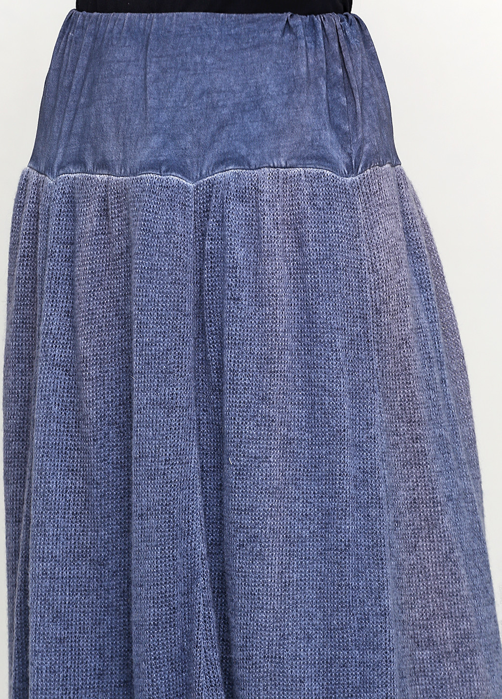 Синяя кэжуал однотонная юбка Made in Italy клешированная