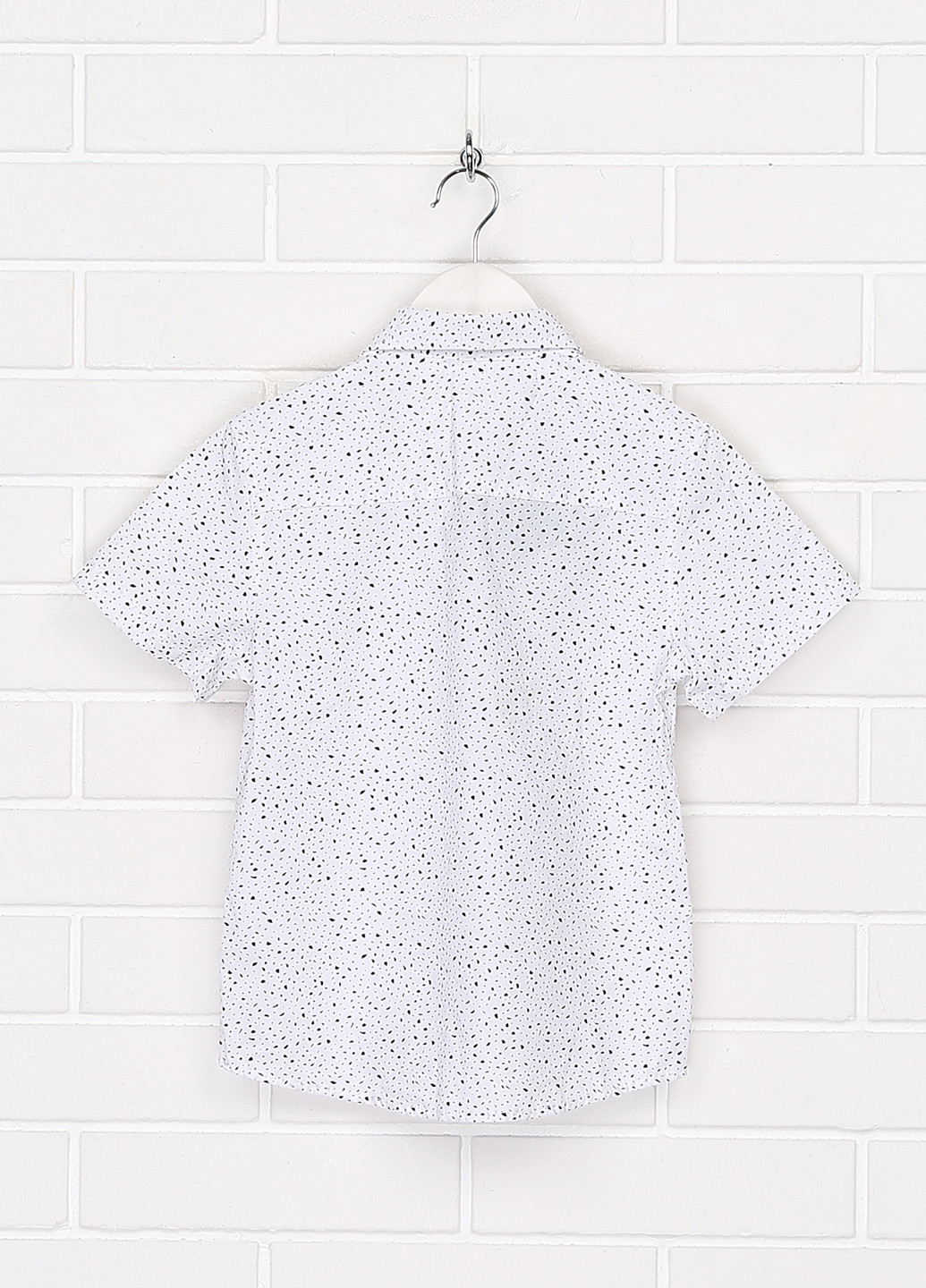 Белая кэжуал рубашка с рисунком H&M с коротким рукавом