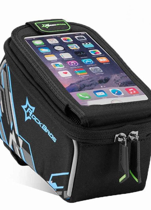 Велосипедна сумка для велосипеда на раму для смартфонів 4.8 "rb (002256-Нас) чорний з синім Francesco Marconi (230586682)