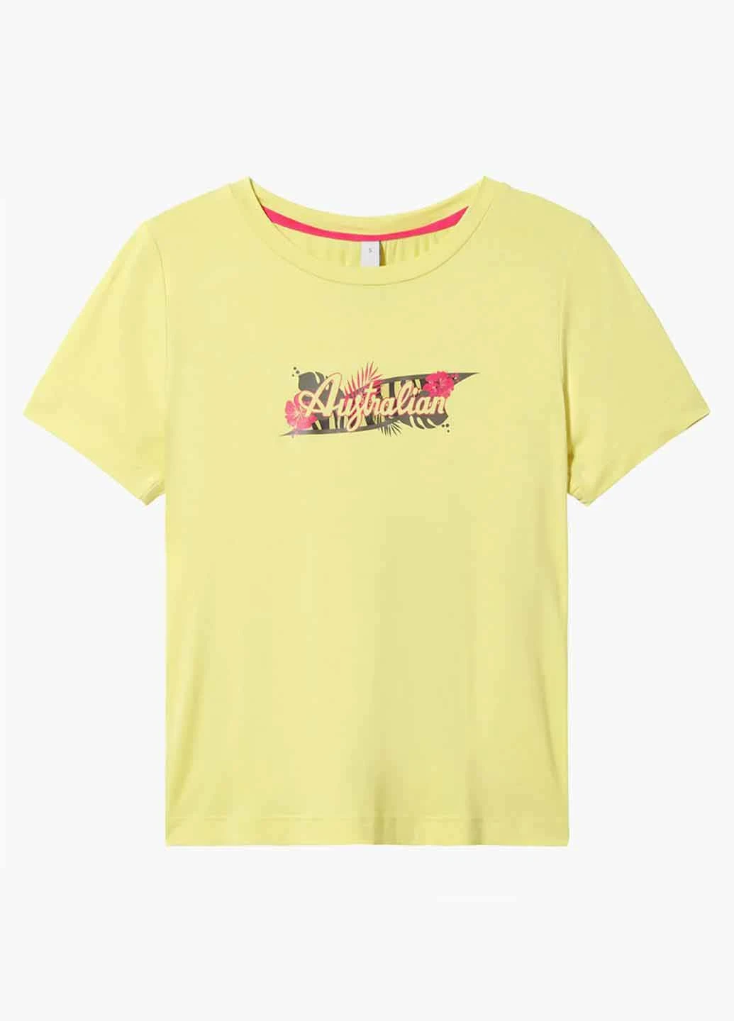 Футболка LSDTS0027-074 Australian Logo Flowers Tee Jersey V Yellow - (367205627)