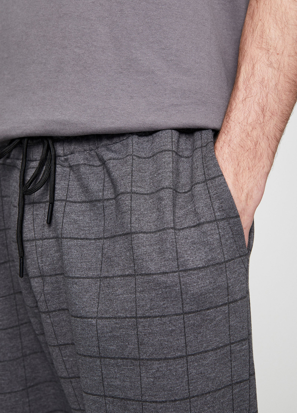 Серые кэжуал демисезонные прямые брюки Pull & Bear