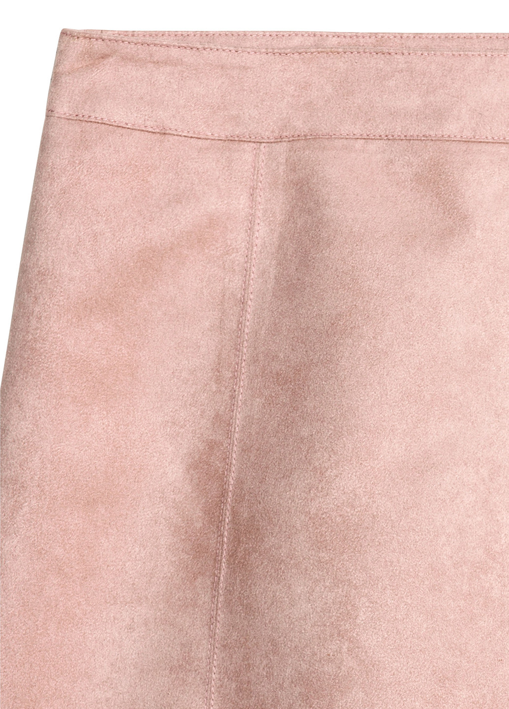 Пудровая кэжуал однотонная юбка H&M а-силуэта (трапеция)