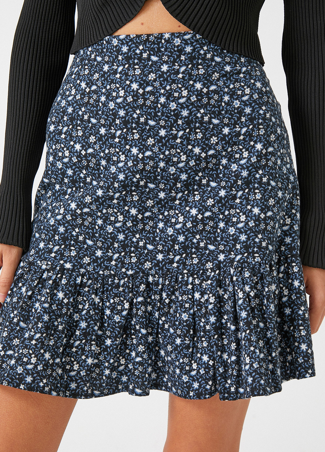 Разноцветная кэжуал цветочной расцветки юбка KOTON