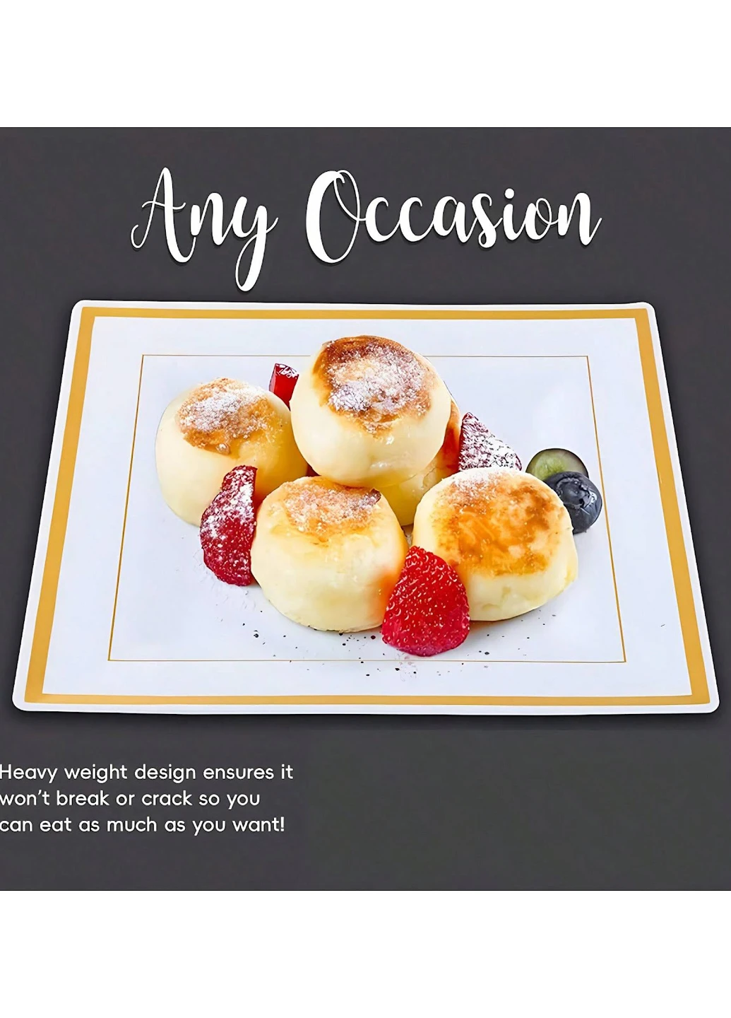 Пластикові тарілки (50 шт.) SHEIN (323639238)