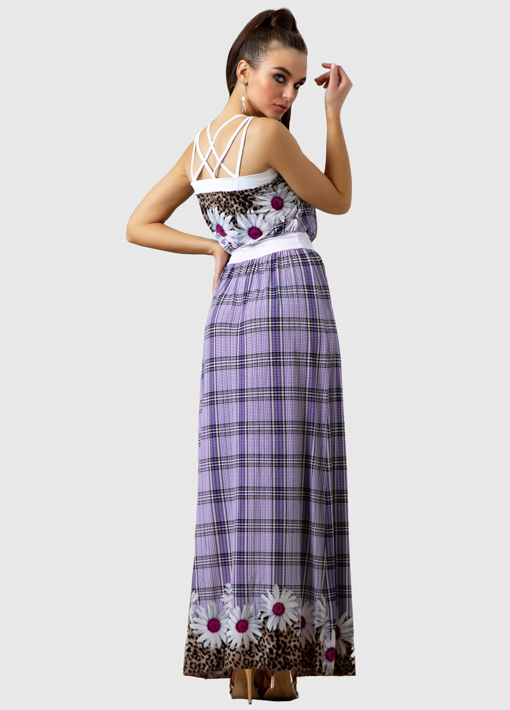 Бузкова кежуал сукня сукня-майка ST-Seventeen в клітинку