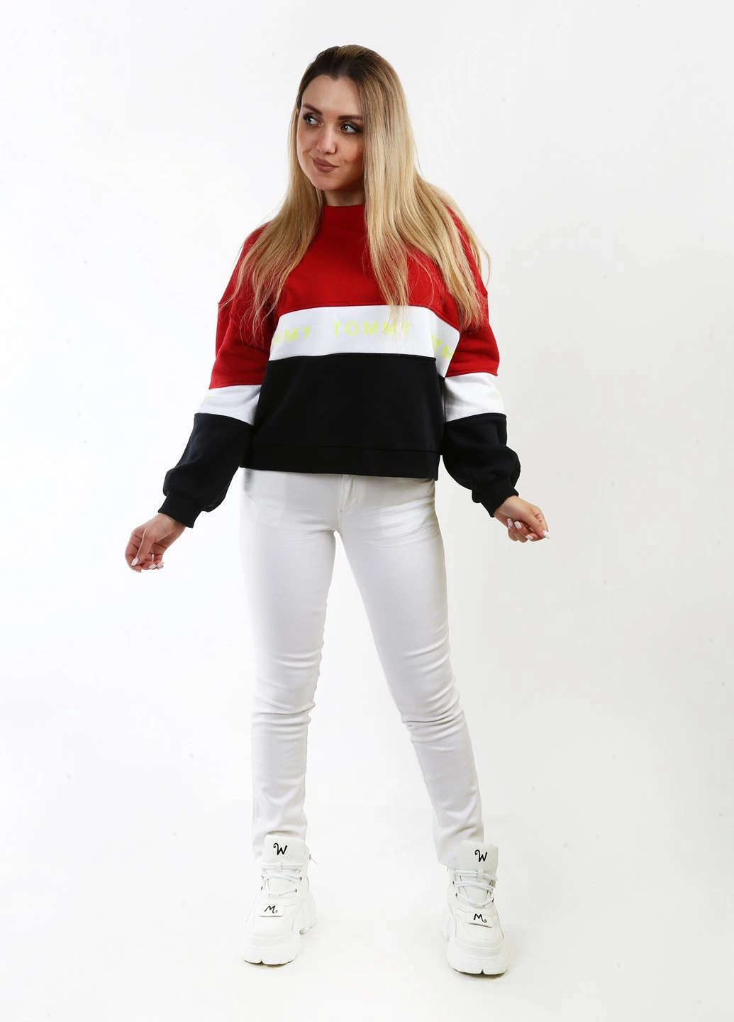 Комбінований світшот Tommy Hilfiger напис (254869455)