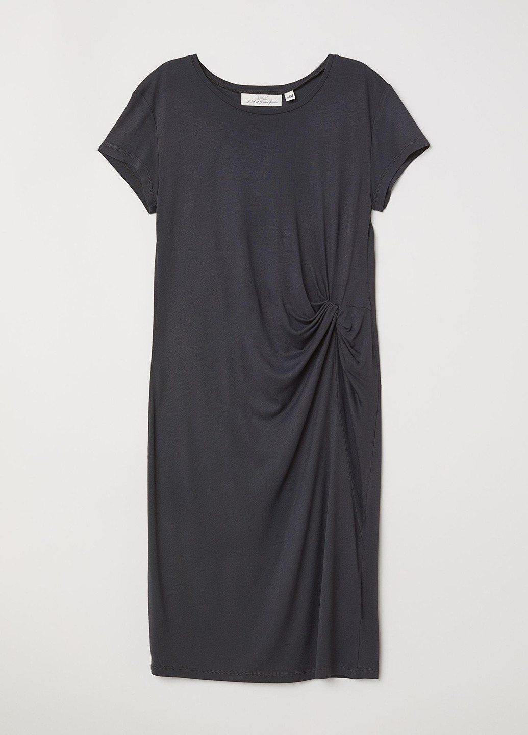 Темно-серое кэжуал сукня платье-футболка H&M однотонное