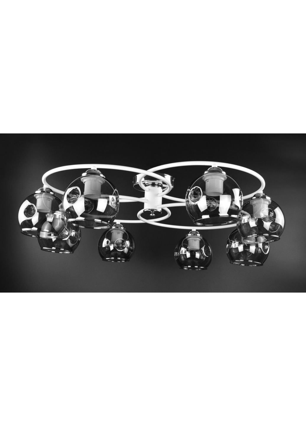 Люстра стельова на 8 лампочок 7060/8-wh-gr Білий 20х70х70 см. Sunnysky (253527766)