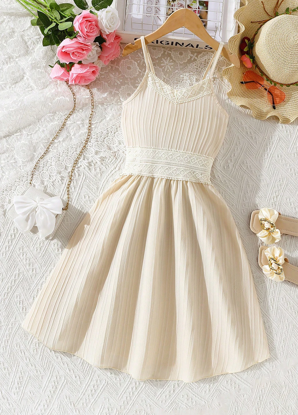 Молочное платье SHEIN (331624098)