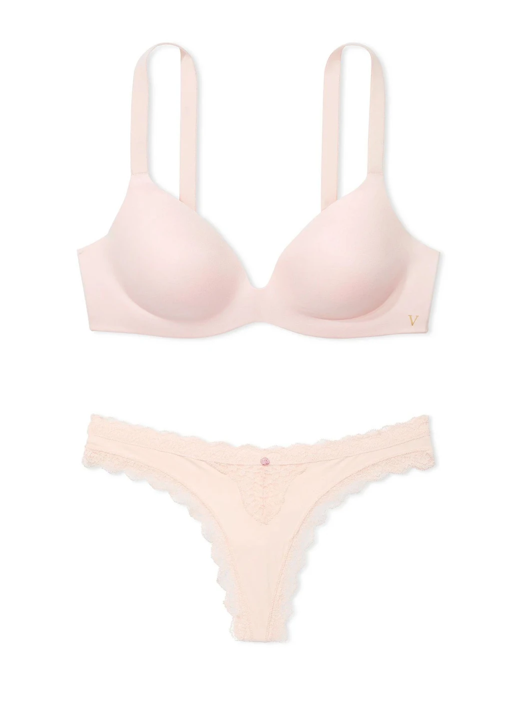 Рожевий демісезонний комплект (бюстгальтер, трусики) Victoria's Secret