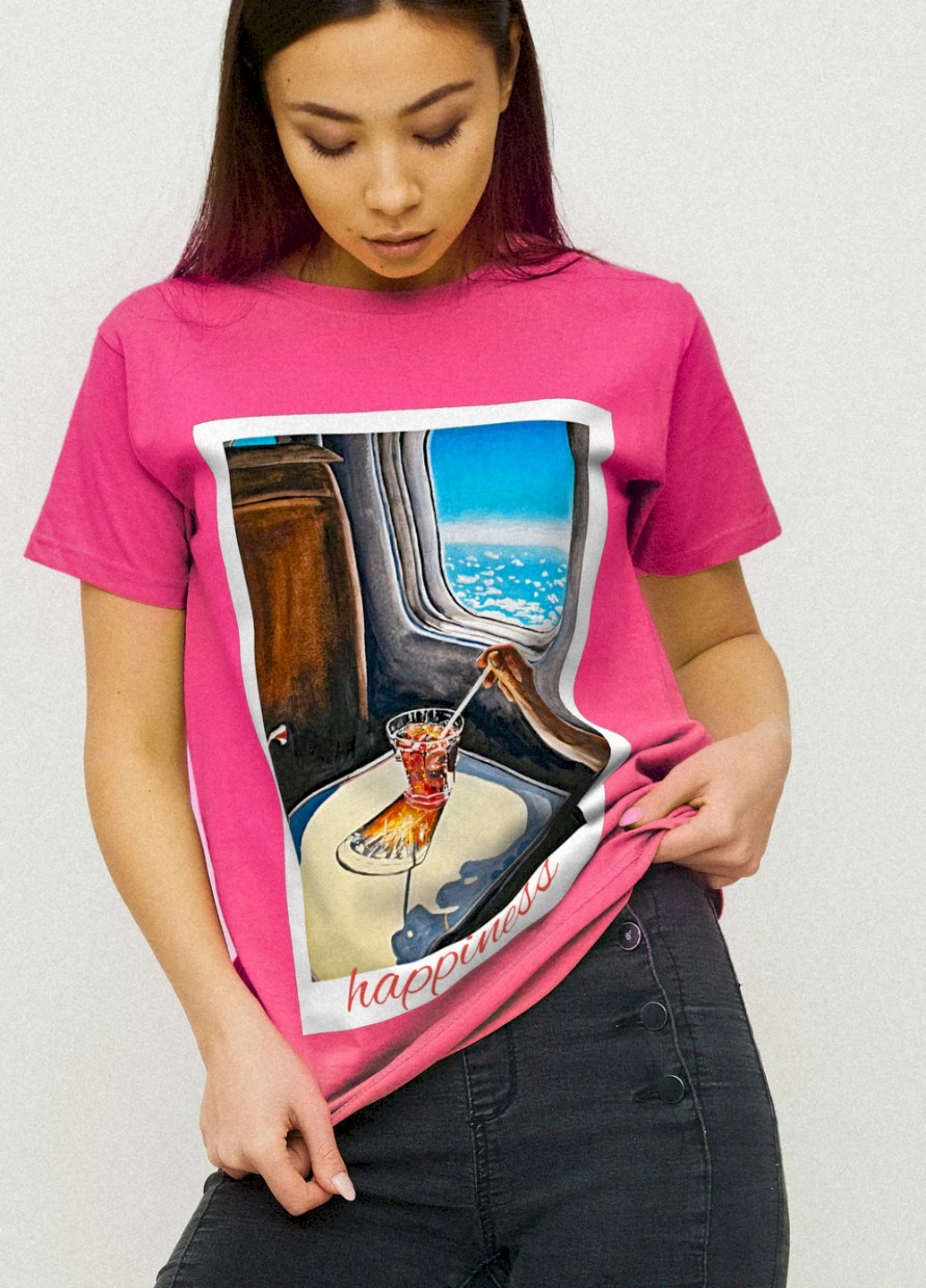Футболка Boyfriend / air print / YAPPI - (237407606)