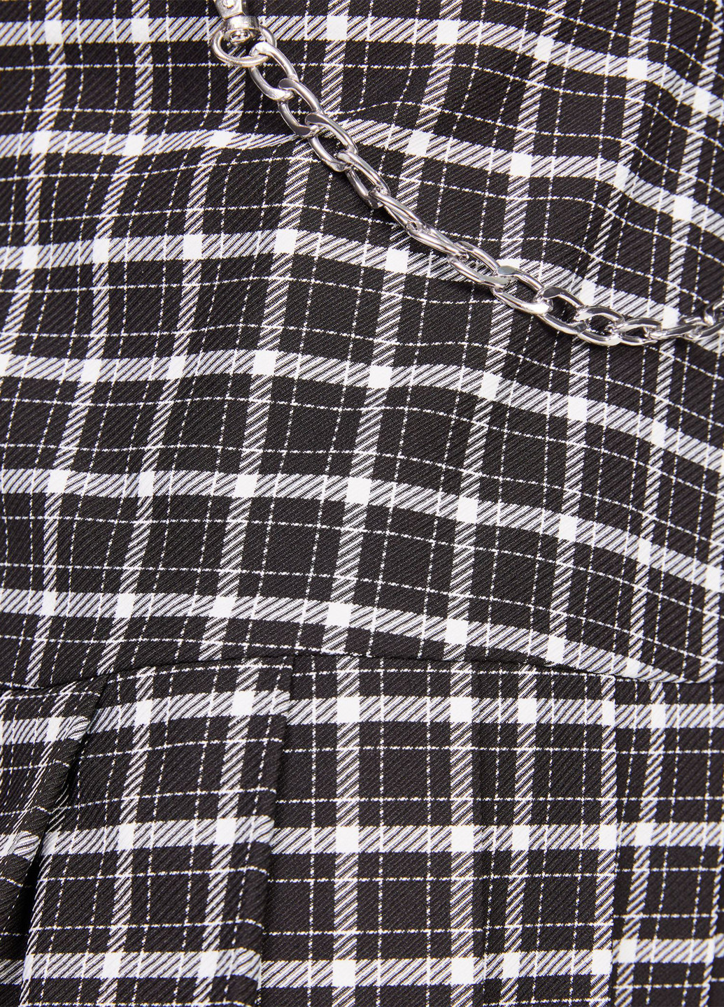 Черно-белая кэжуал в клетку юбка Jennyfer плиссе