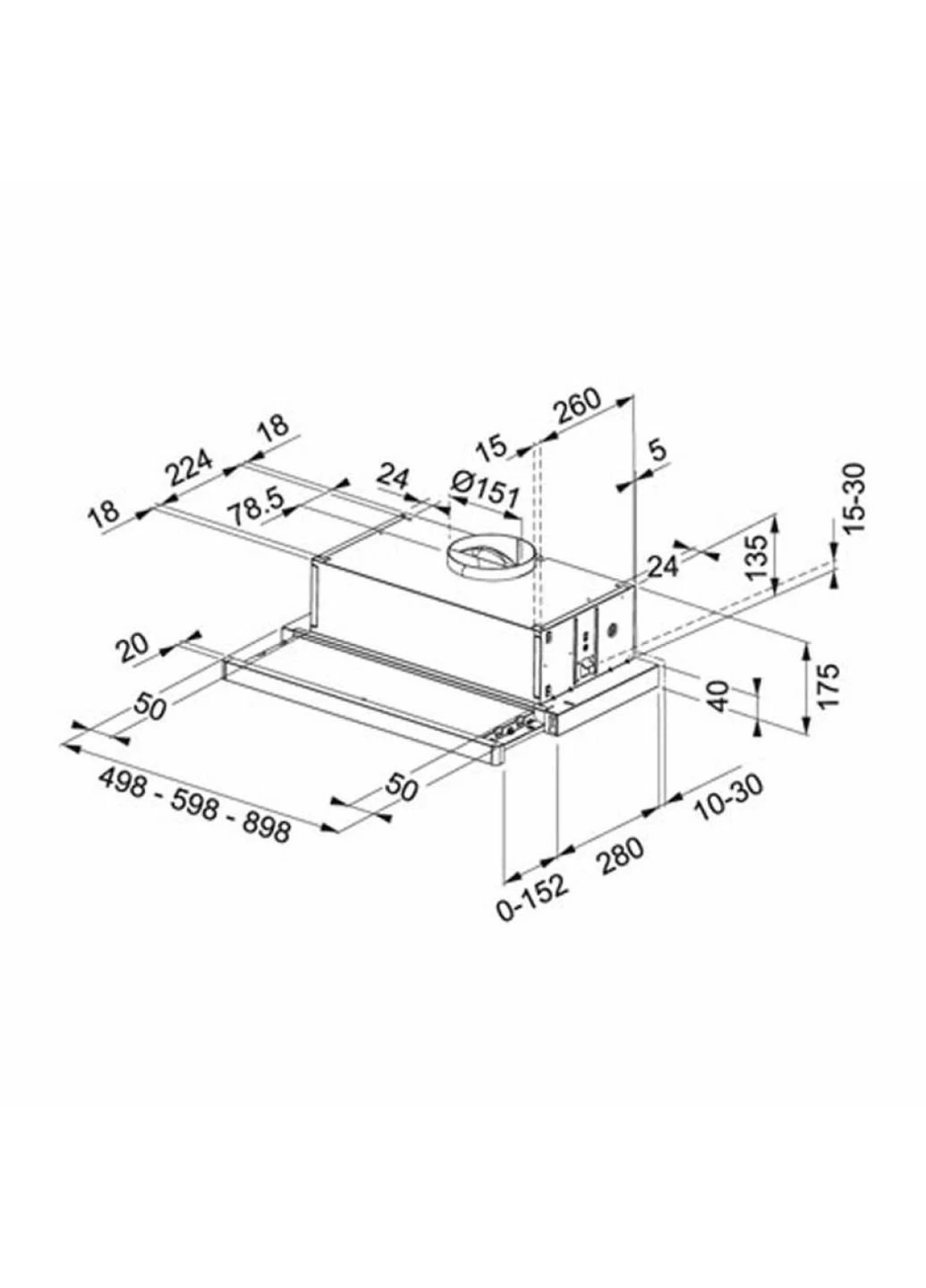 Витяжка кухонна Flexa FTC 612 WH V2 (110.0200.734) FRANKE (250719254)