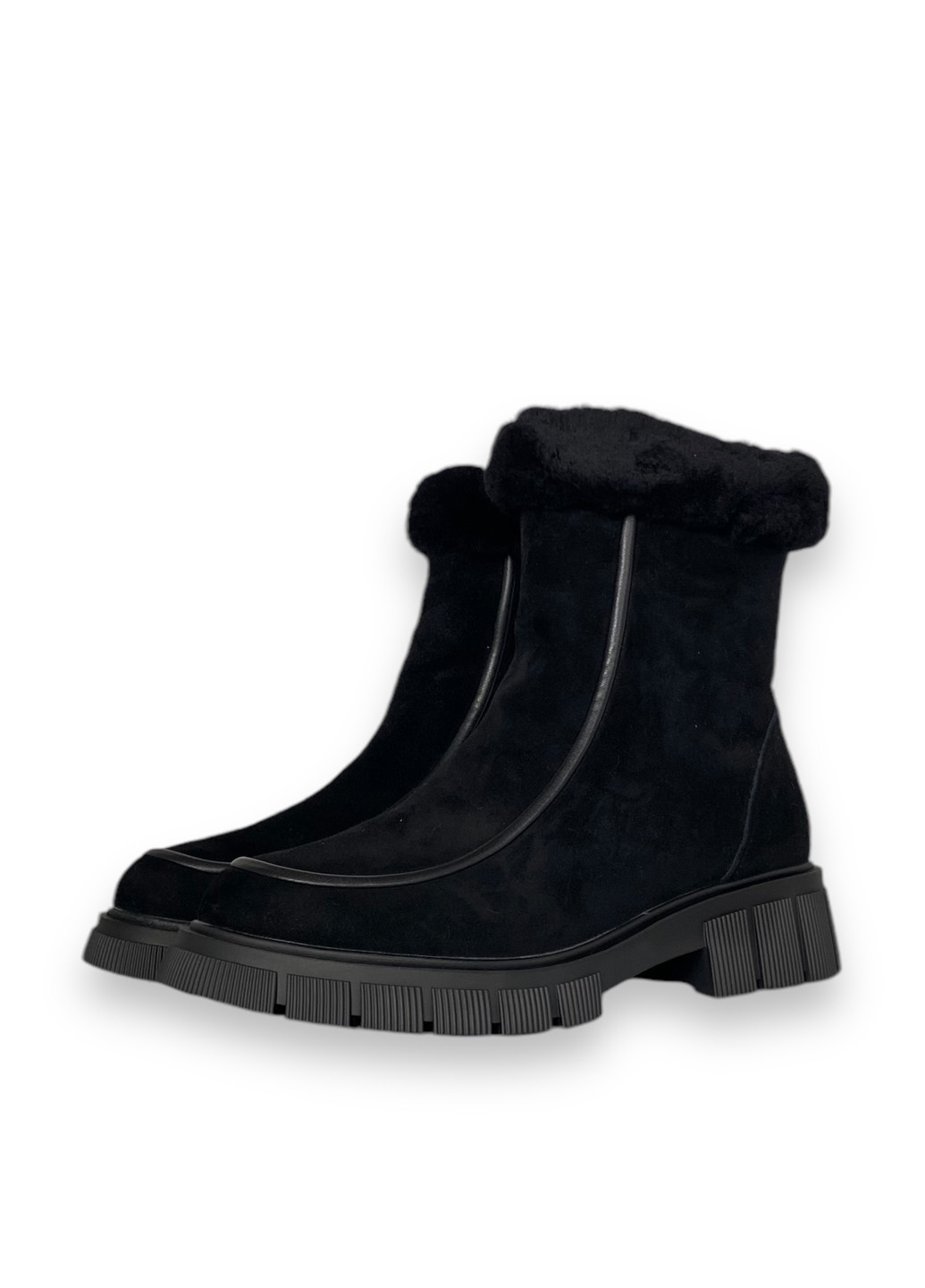 Зимние ботинки Meego с мехом из натуральной замши