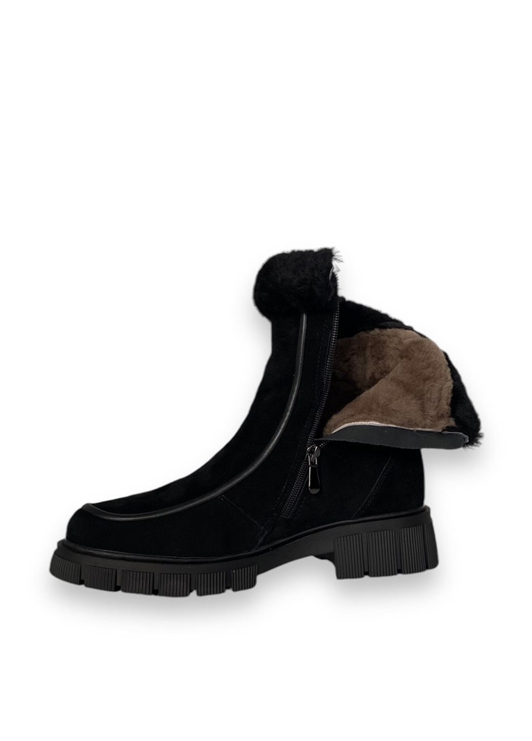 Зимние ботинки Meego с мехом из натуральной замши