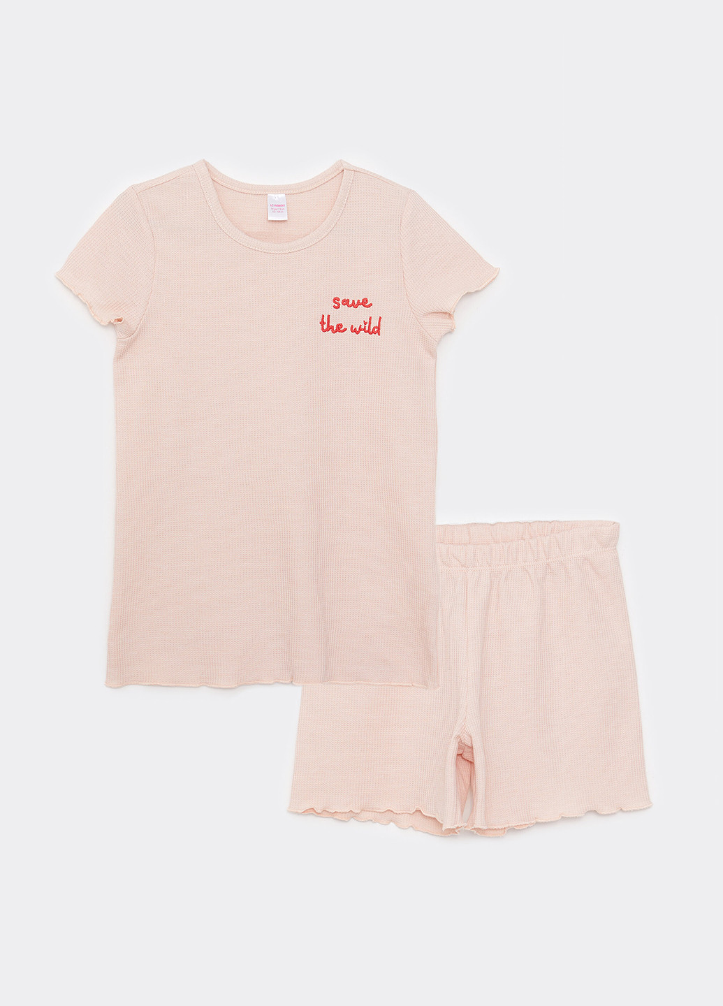 Світло-рожева всесезон піжама (футболка, шорти) футболка + шорти LC Waikiki