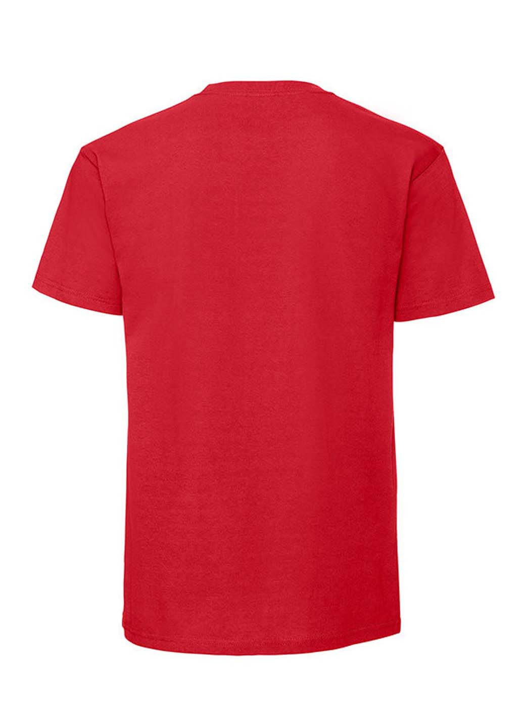 Червона футболка Fruit of the Loom Ringspun premium
