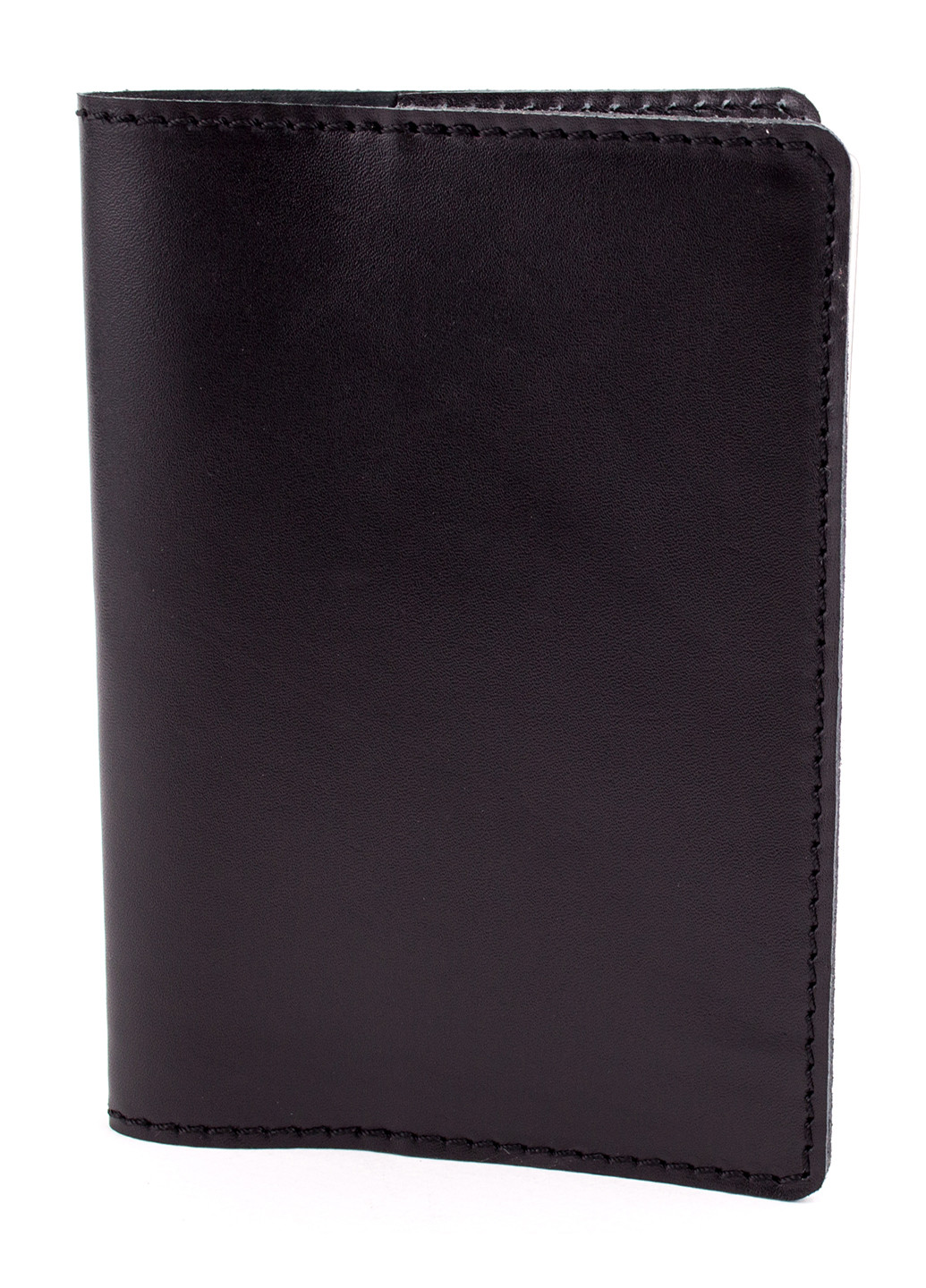 Подарочный набор №18: Обложка на паспорт + ключница Crez (черный гладкий) HandyCover однотонный чёрный