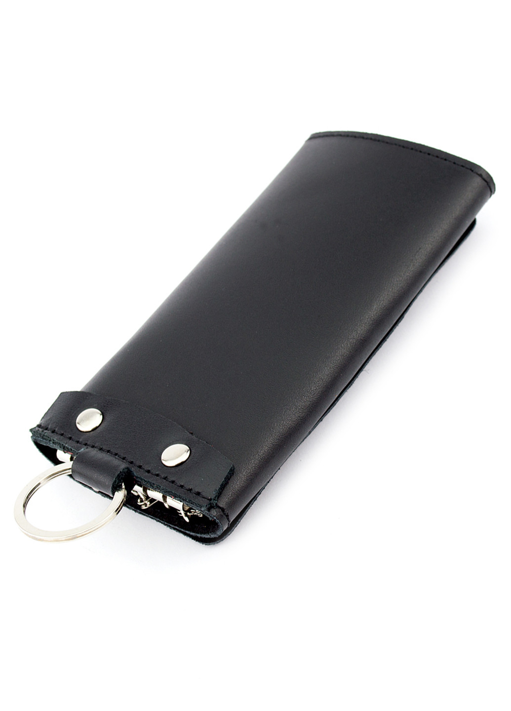 Подарунковий набір №18: Обкладинка на паспорт + ключниця Crez (чорний гладенький) HandyCover однотонні чорні