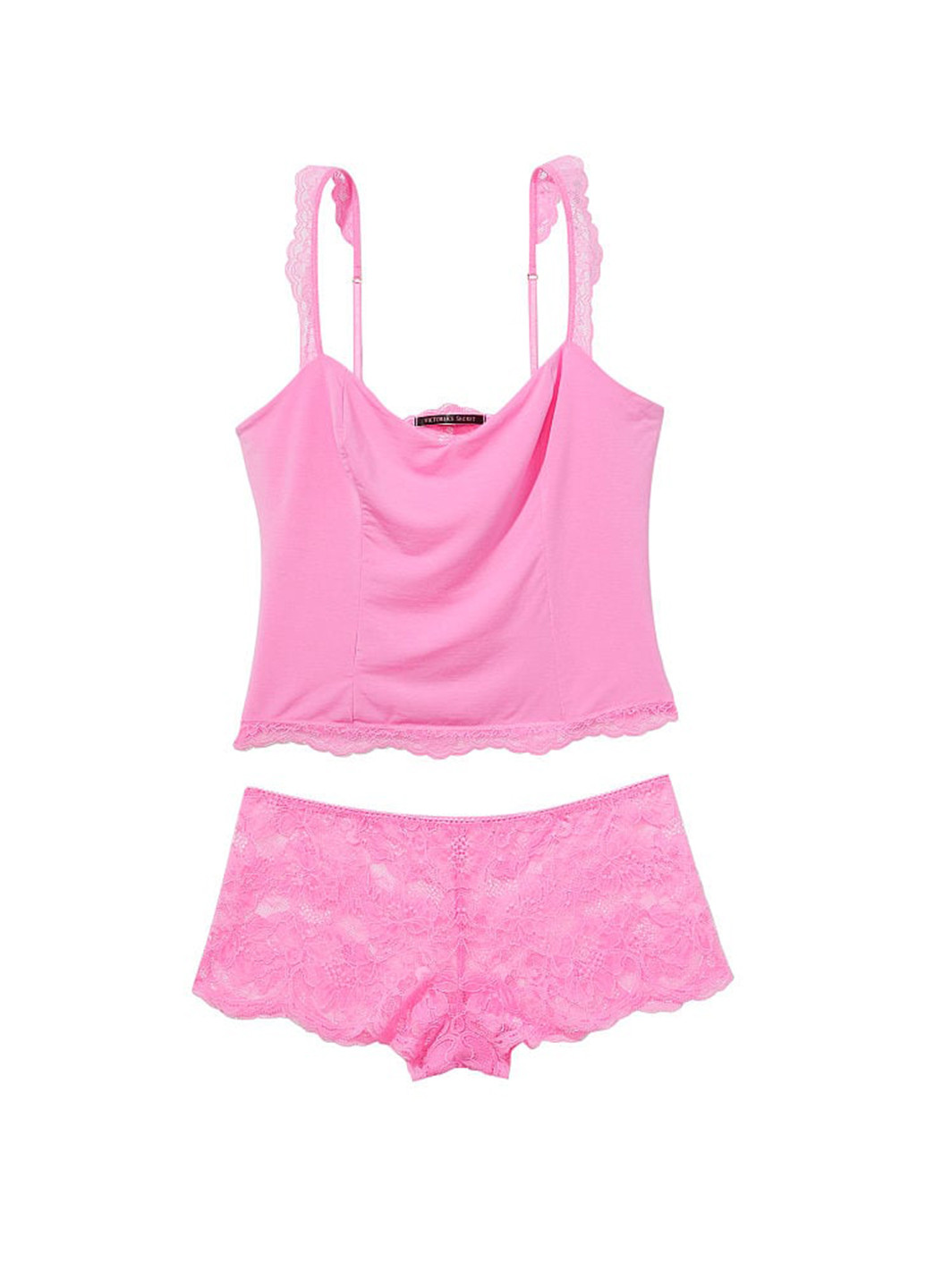 Рожевий демісезонний комплект (майка, шорти) Victoria's Secret