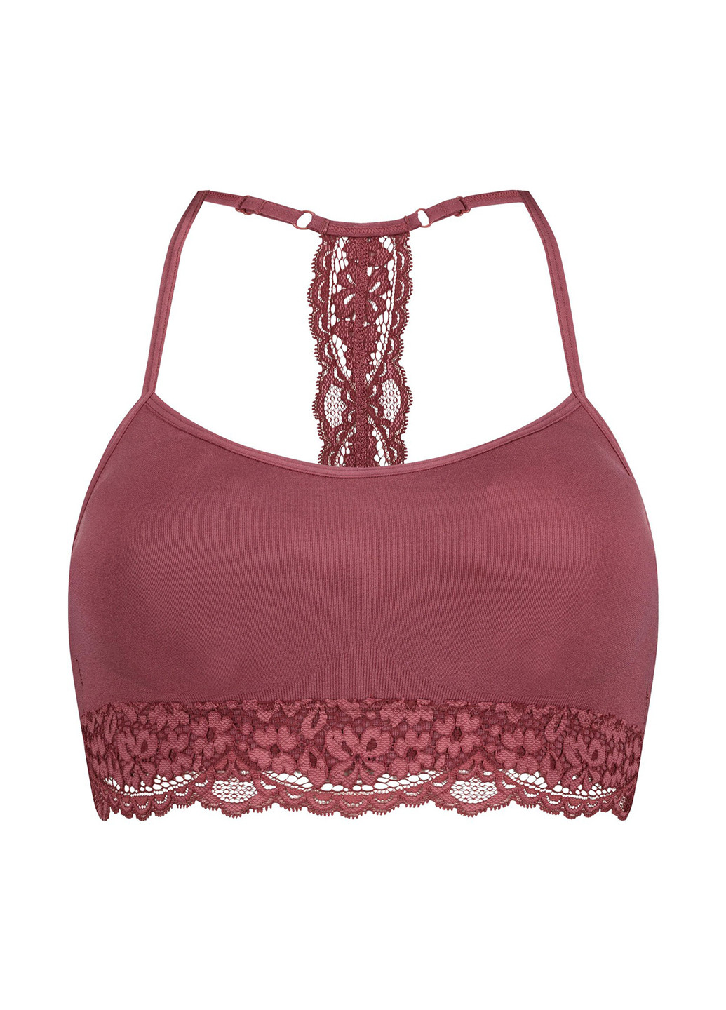 Розовый топ бюстгальтер Hunkemoller без косточек полиамид