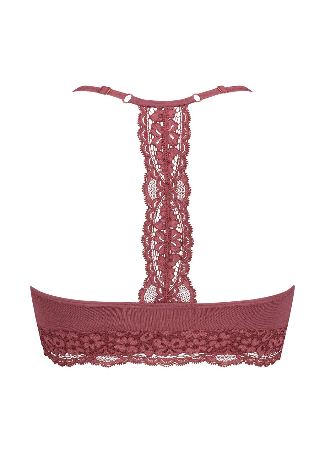 Розовый топ бюстгальтер Hunkemoller без косточек полиамид