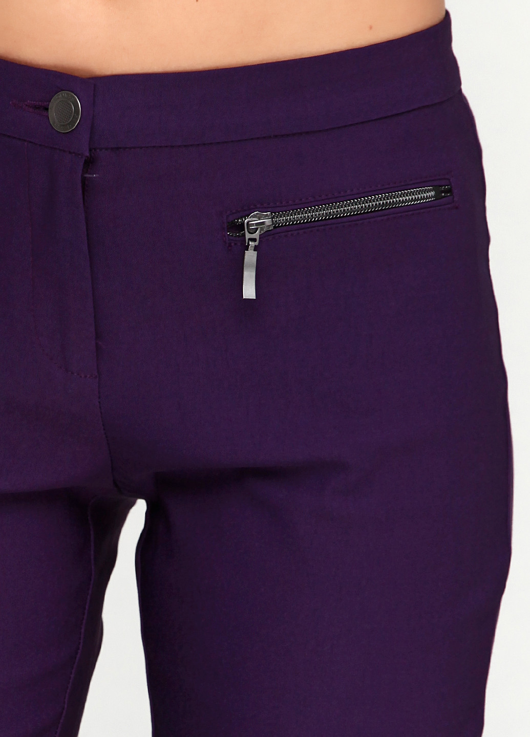 Фиолетовые кэжуал демисезонные зауженные брюки Brandtex Collection