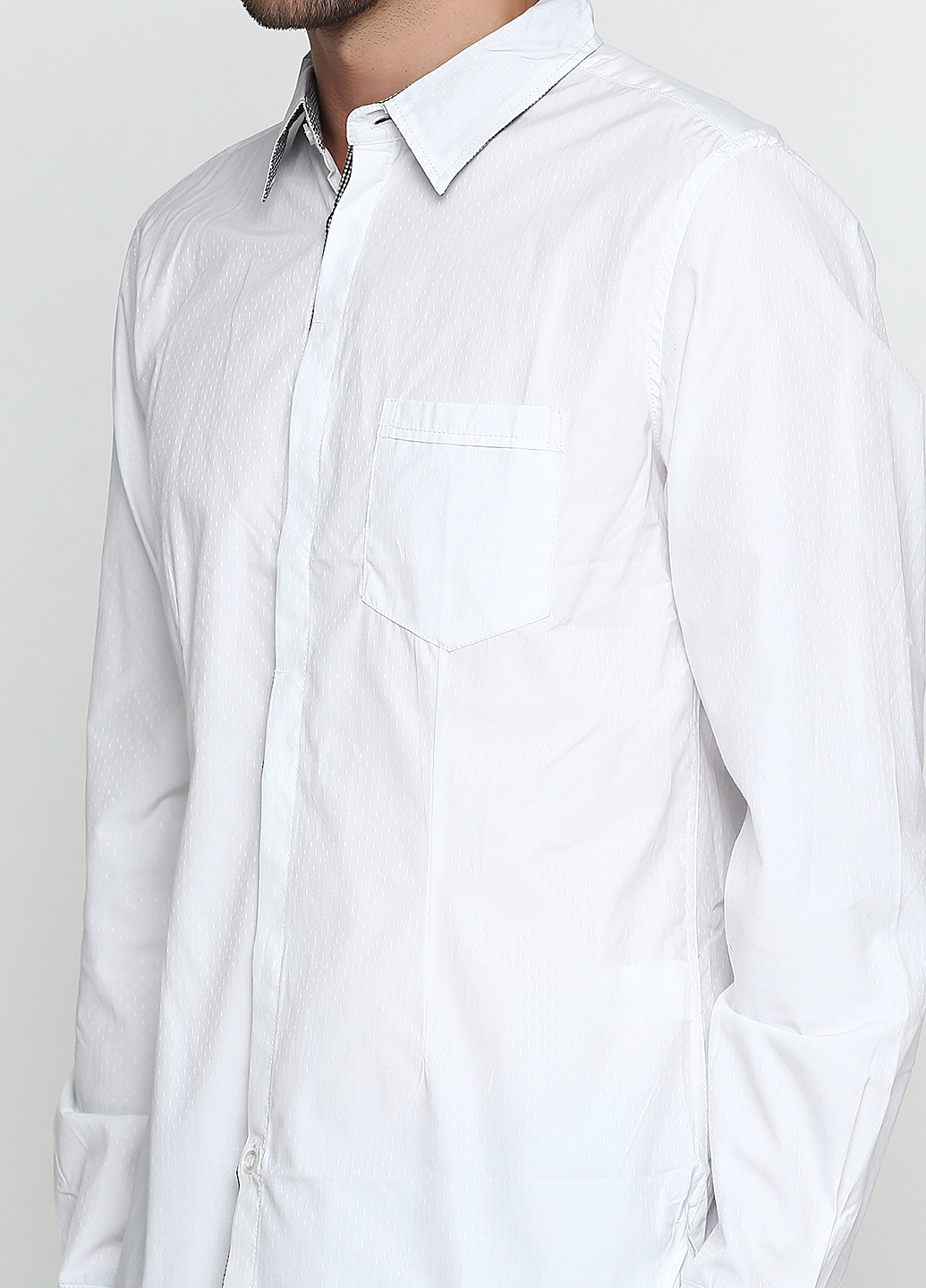 Белая кэжуал рубашка с геометрическим узором Warren Webber