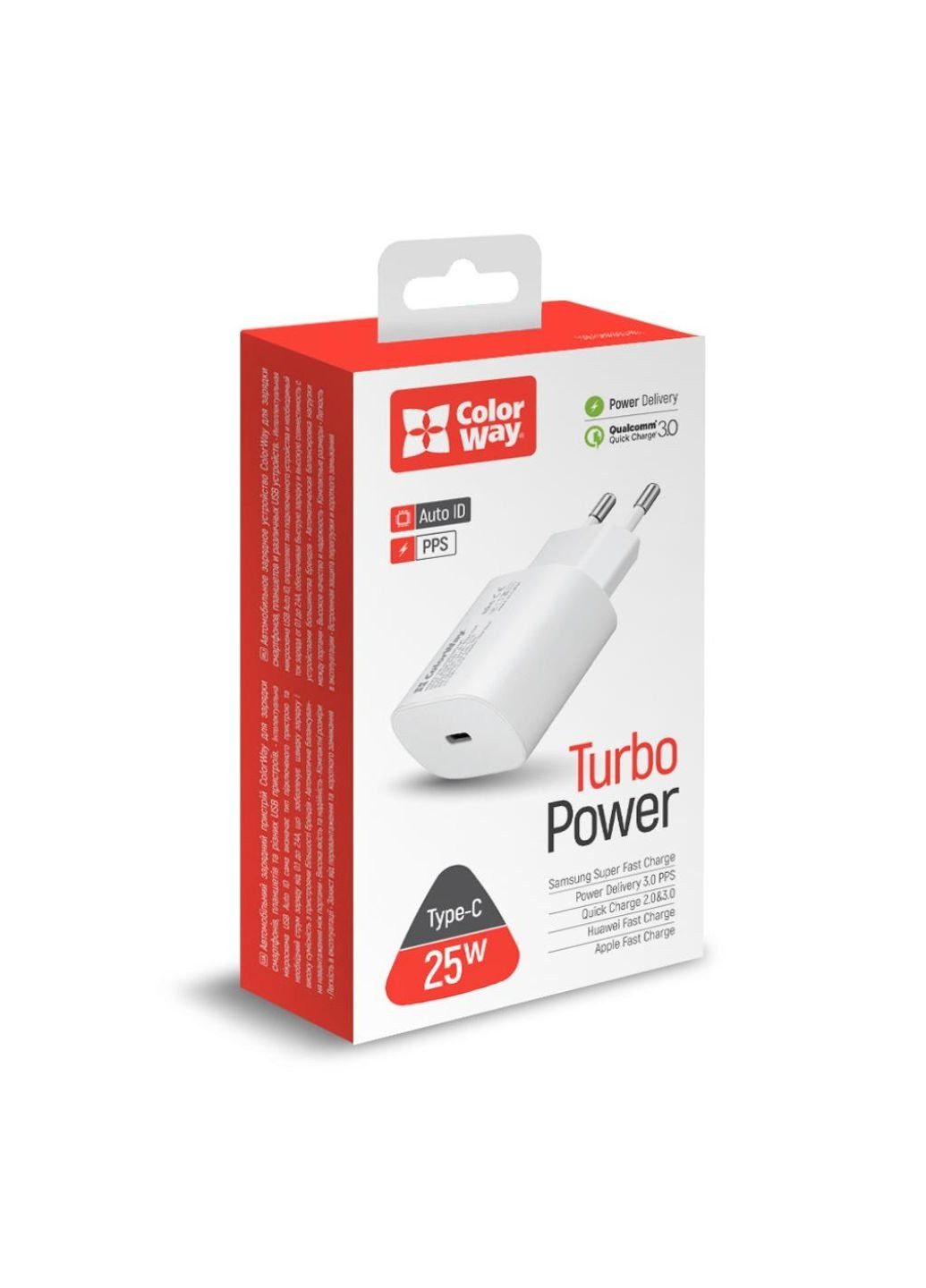 Зарядний пристрій (CW-CHS033PD-WT) Colorway Power Delivery Port PPS USB Type-C (25W) white (253507342)