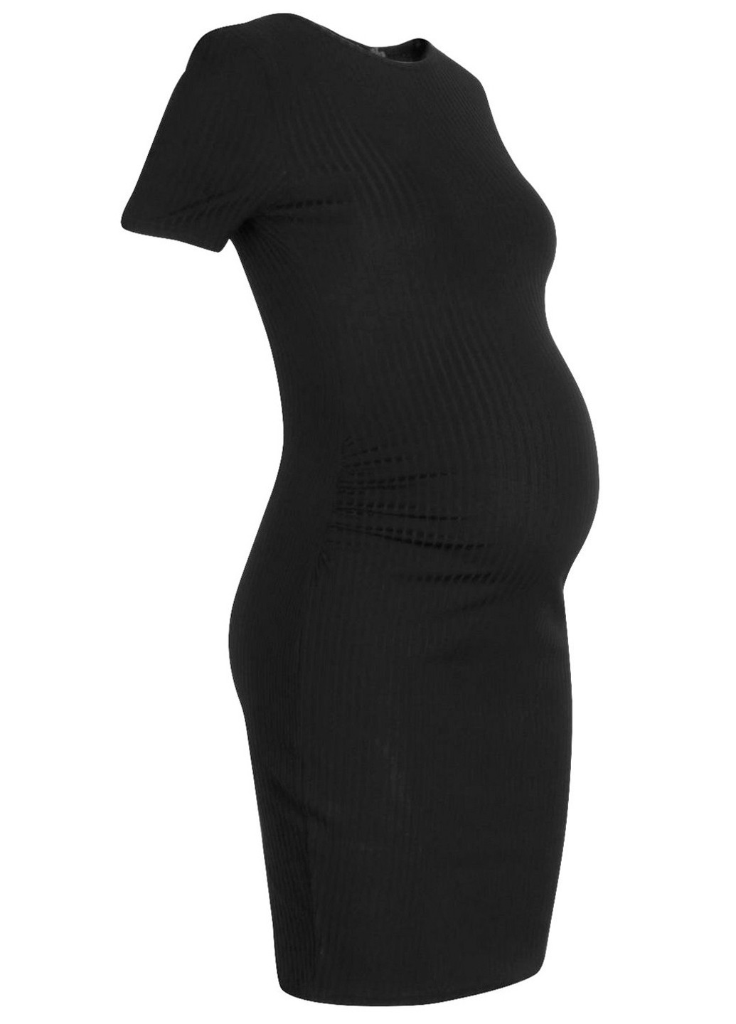 Чорна кежуал плаття для вагітних сукня-футболка Boohoo однотонна