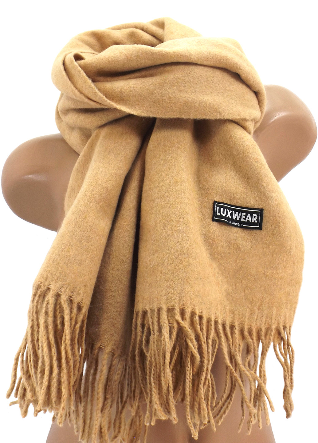 Жіночий кашеміровий шарф S128 Пісочний LuxWear s128003 (225001120)