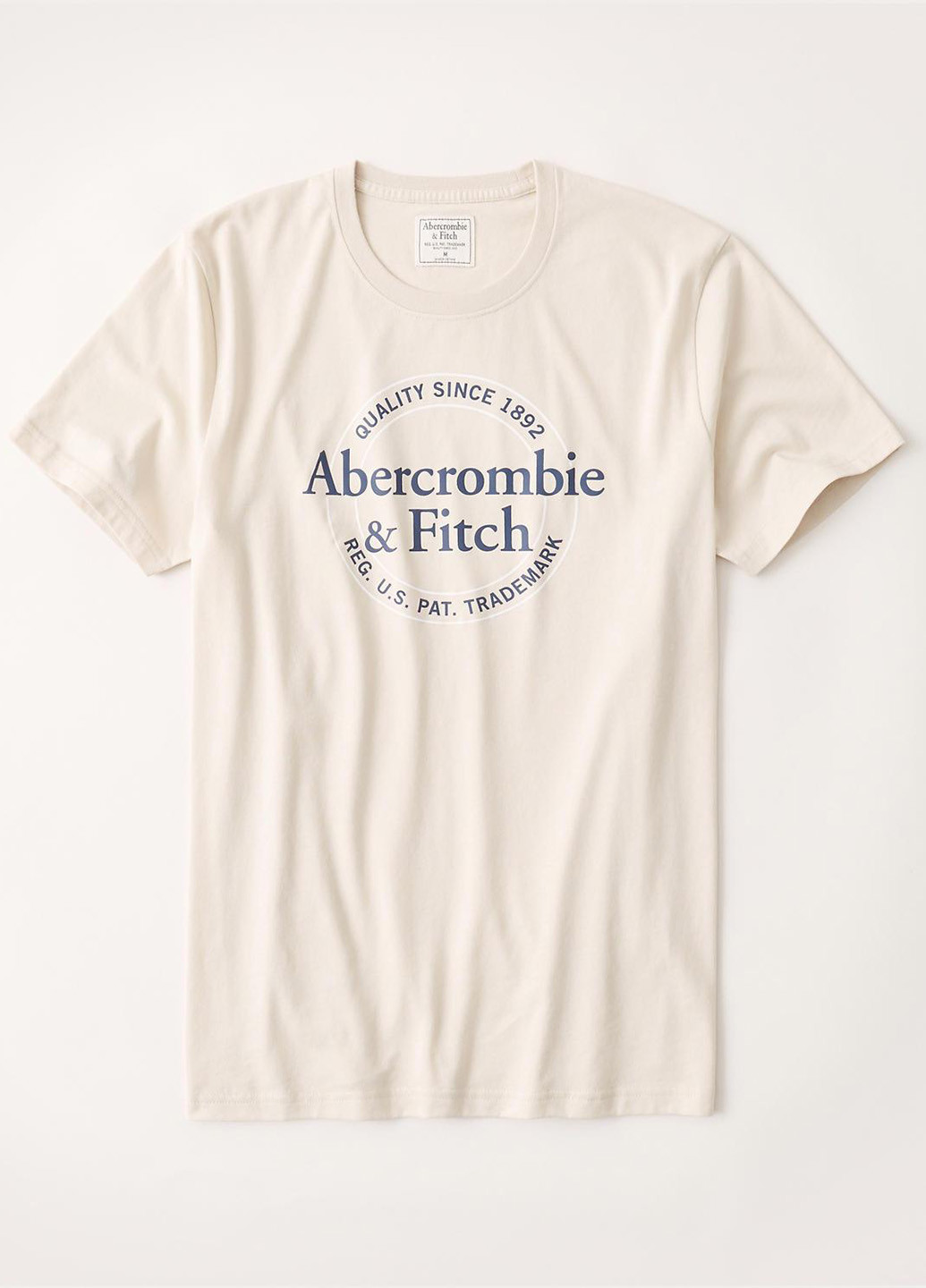 Бежевая футболка Abercrombie & Fitch
