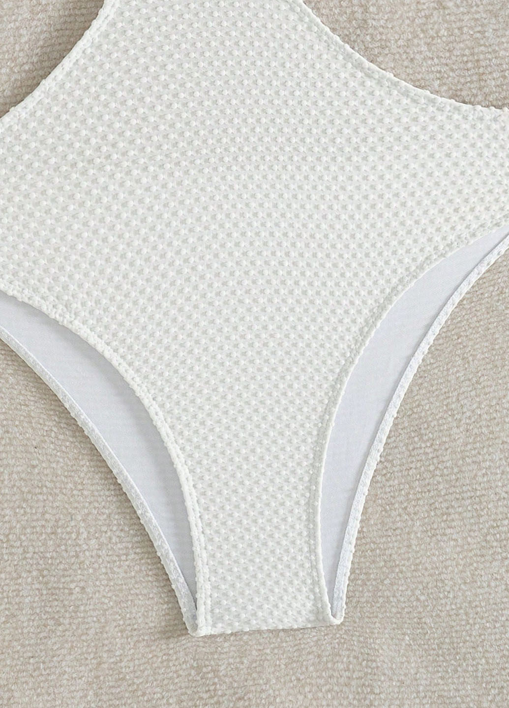 Білий літній купальник монокіні SHEIN