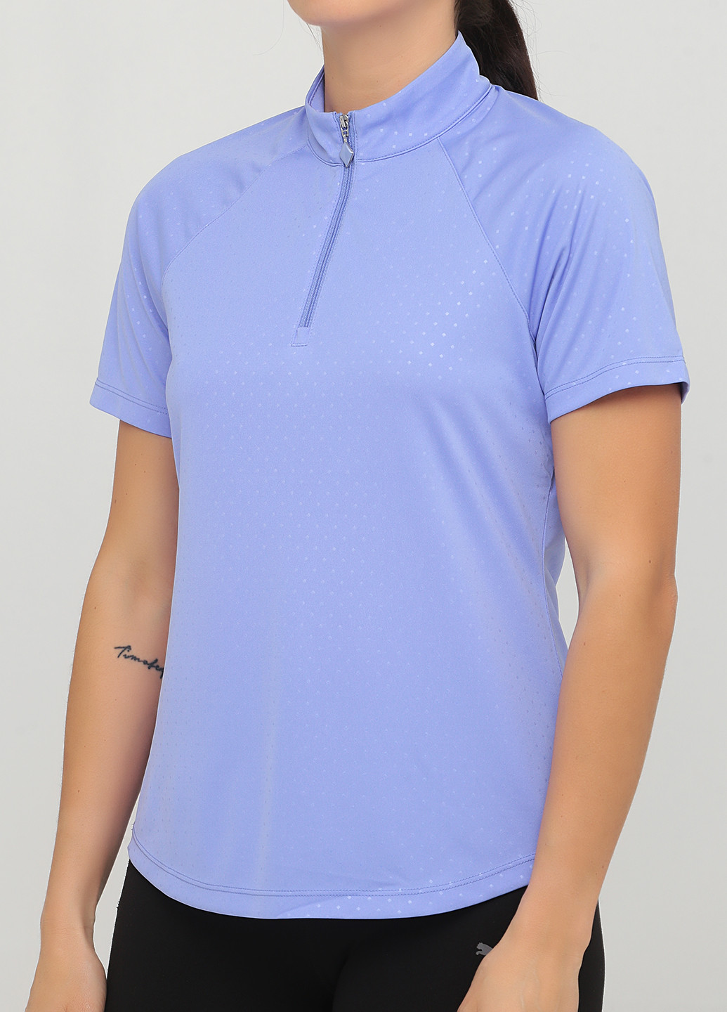 Фиолетовая женская футболка-поло Greg Norman в горошек