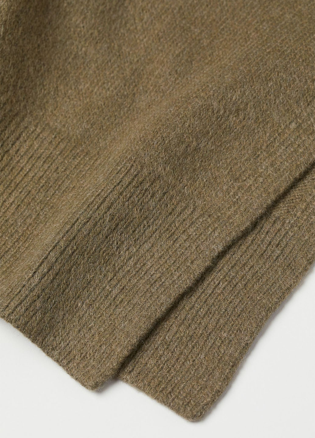 Оливковое (хаки) кэжуал платье H&M однотонное