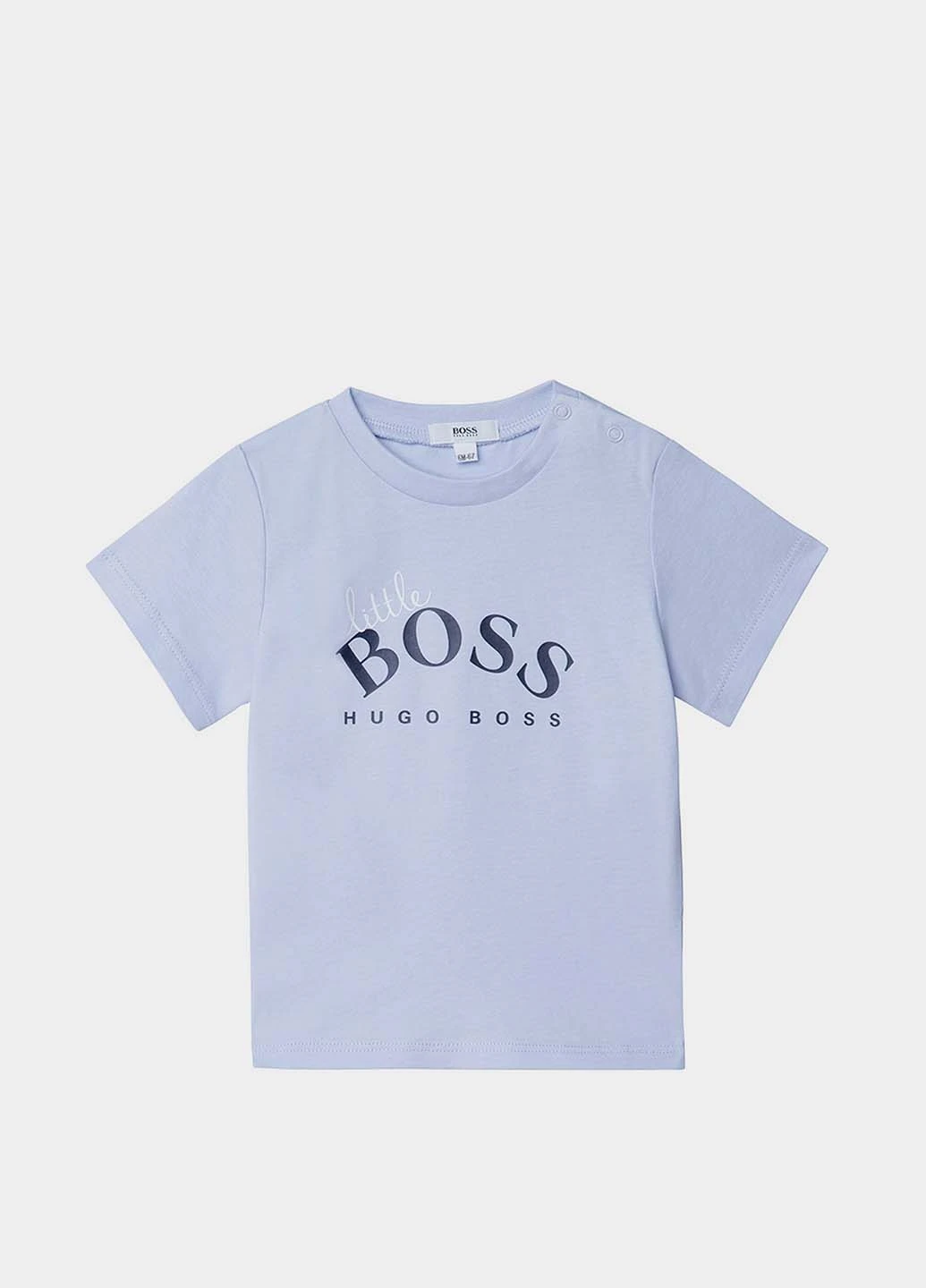 Голубая летняя футболка Boss
