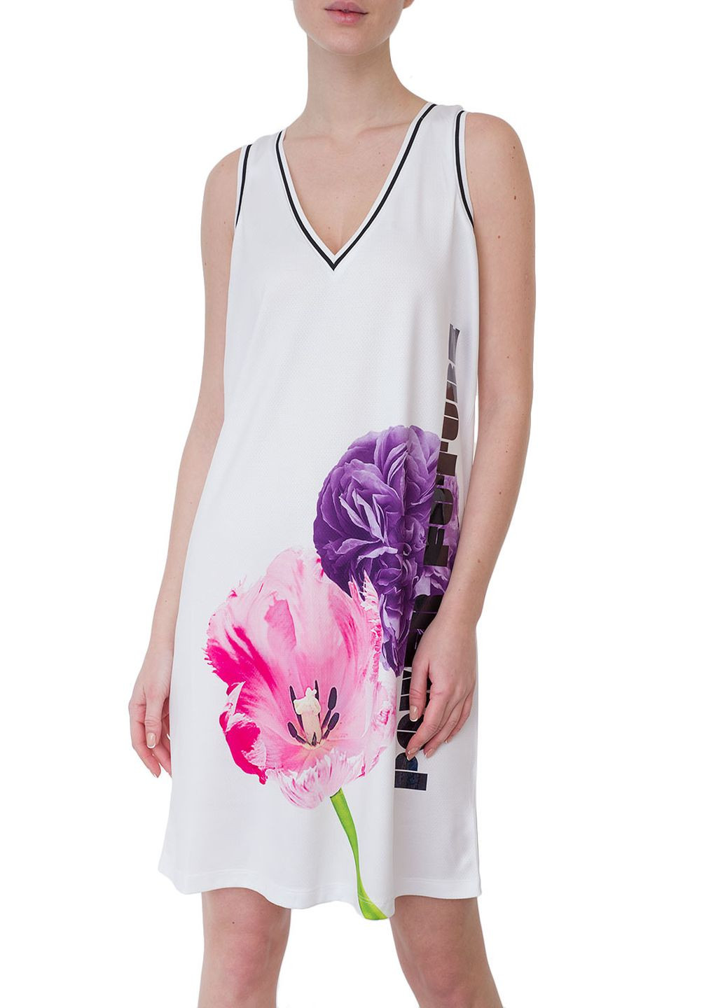 Белое кэжуал платье Liu Jo с цветочным принтом