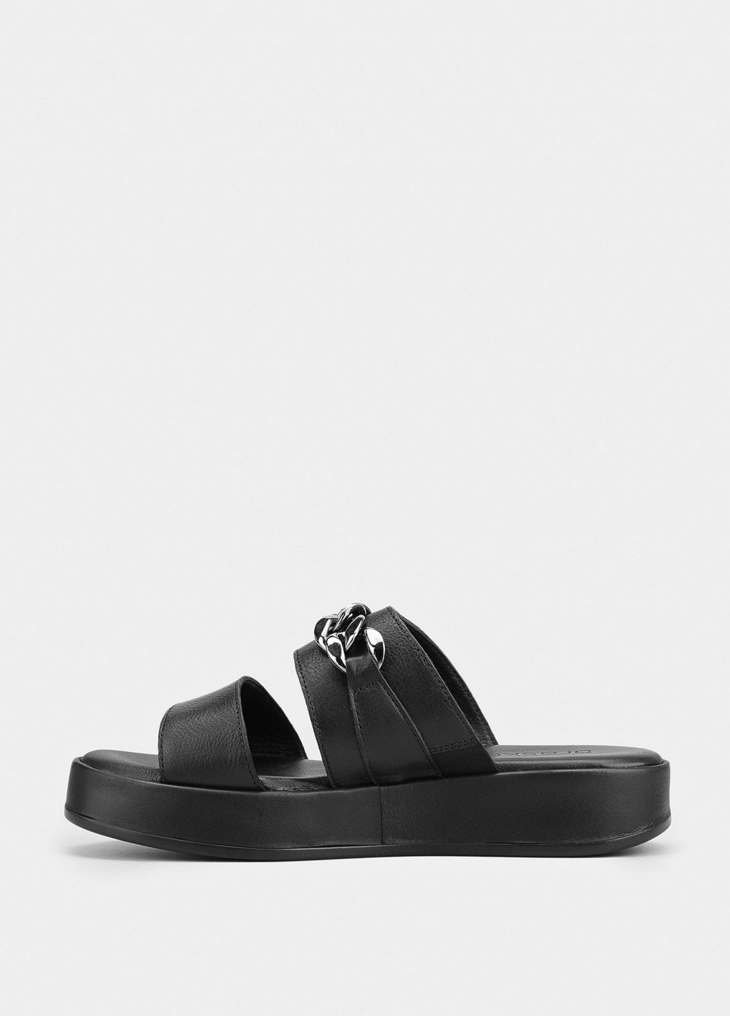 Черные шлепанцы Braska с цепочками